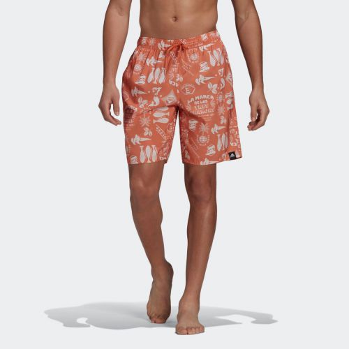 Classic-length graphic swim shorts