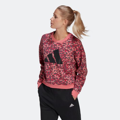 Adidas sportswear leopard-print sweatshirt