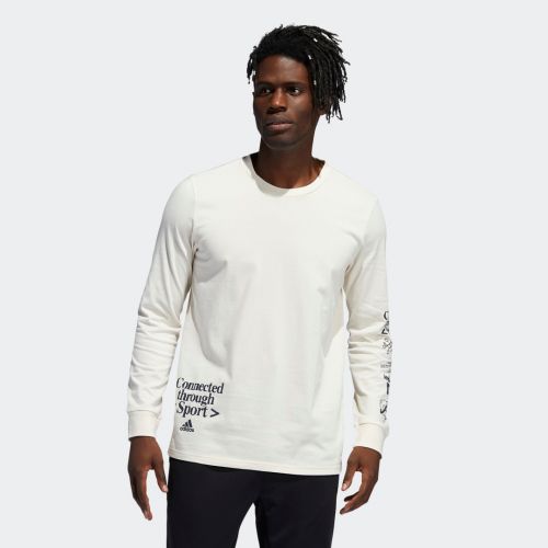 Adidas connected through sport long sleeve graphic tee