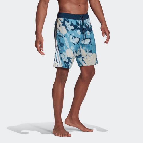 Knee-length graphic board shorts