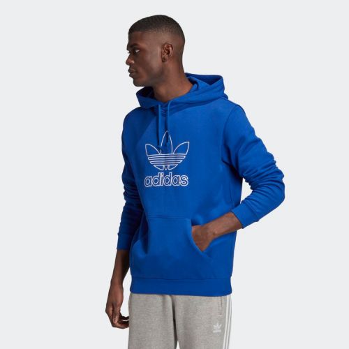 Outline trefoil logo hoodie