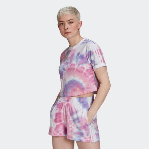 Tie dye cropped tee
