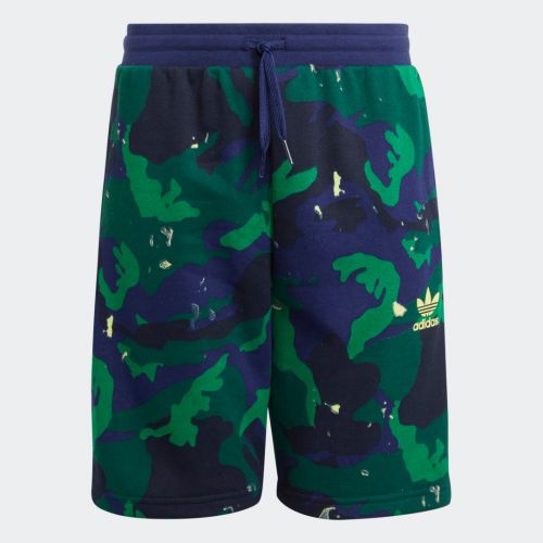 Allover camo-print shorts