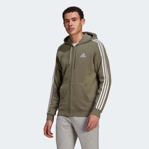 Essentials fleece 3-stripes full-zip hoodie