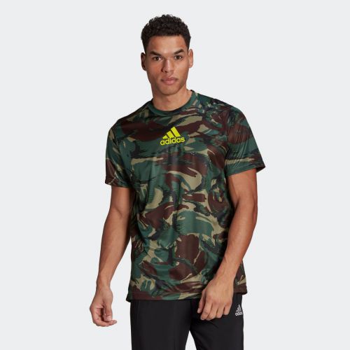 Adidas designed to move aeroready camouflage graphic tee