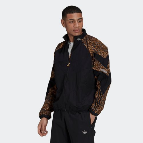 Sprt animal print shark woven track top