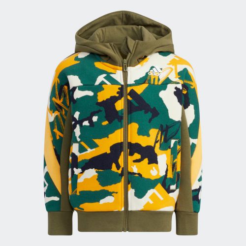 Fleece hooded jacket