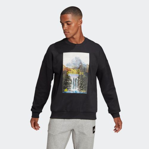 Adidas sportswear mountain graphic sweatshirt