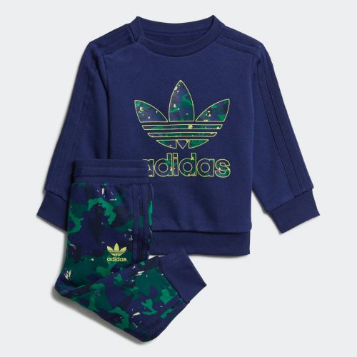 Camo print crew set