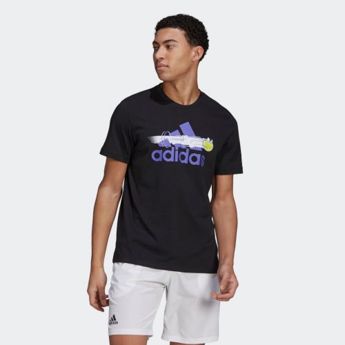 Tennis graphic logo tee