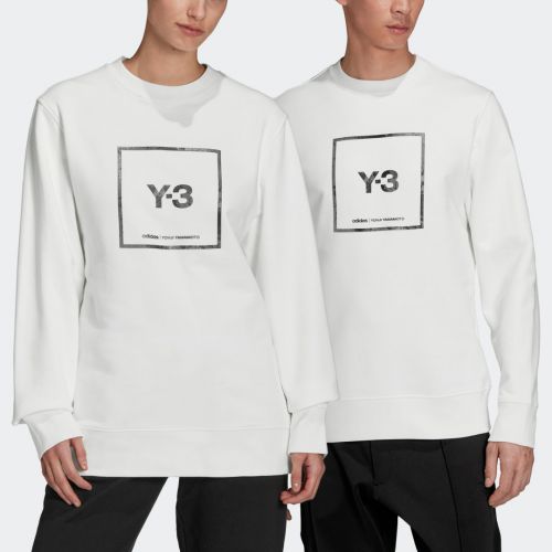 Y-3 reflective square logo crew sweatshirt