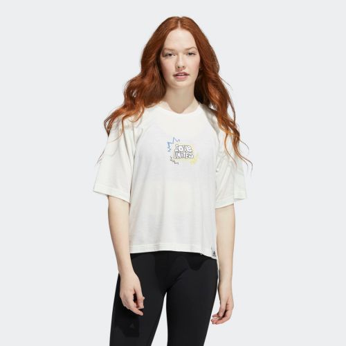 Adidas love unites graphic crop tee