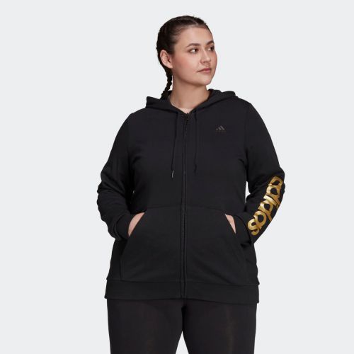 Essentials logo full-zip hoodie (plus size)